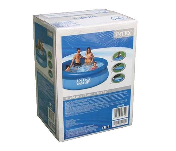 Intex ZX-56920 305 x 76CM Family Dish Round Shape Swimming Pool - Blue - Zoom Image 1