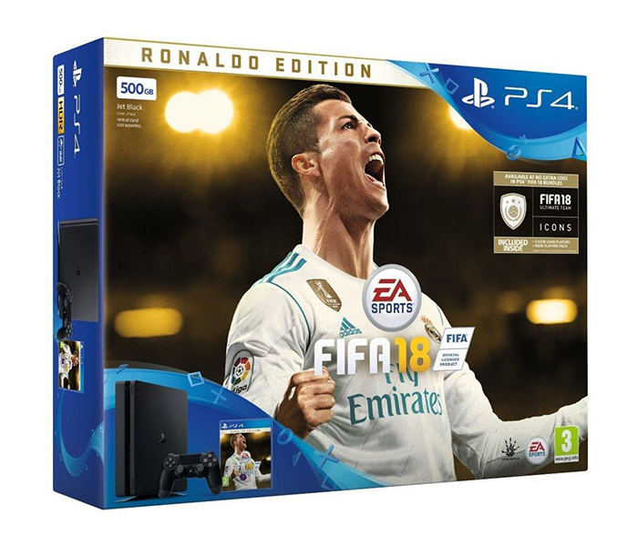 Sony PlayStation 4 Slim 500GB With FIFA 18 Ronaldo Edition - Zoom Image 3