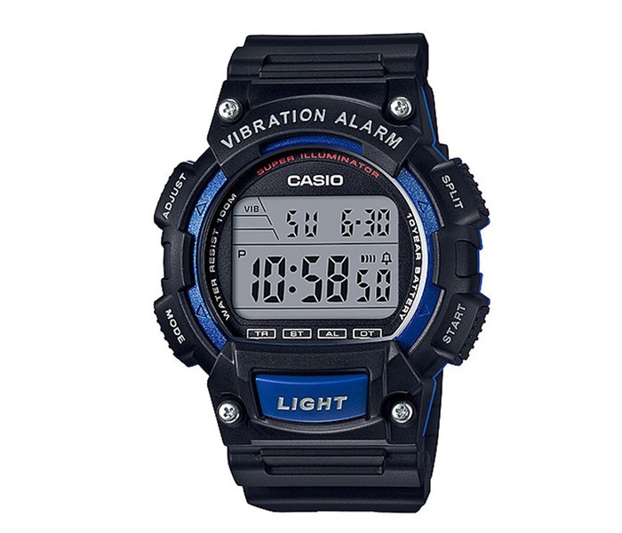 Casio W-736H-2AVDF (CN) Mens Sports Watch Black and Blue - Zoom Image