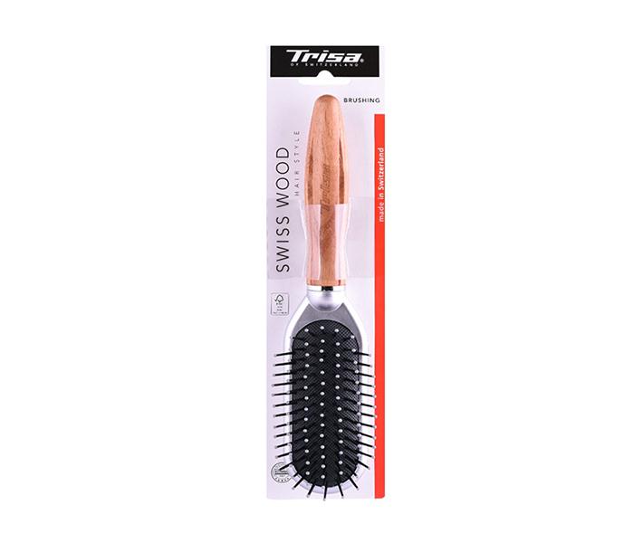 Trisa Swiss Wood Rectangle Hair Brushing - Zoom Image