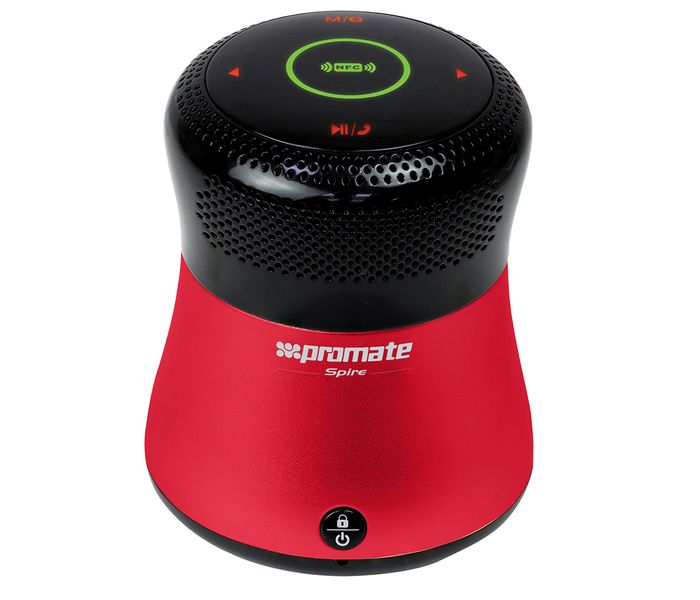 Promate Spire Portable Bluetooth Speaker with NFC Connectivity - Red - Zoom Image 2