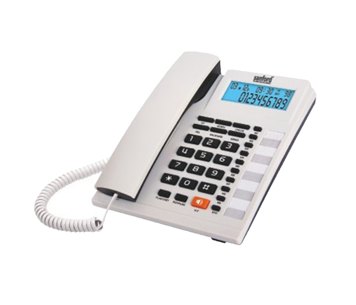 Sanford SF300TL 14 Digit LCD Display Telephone - White - Zoom Image