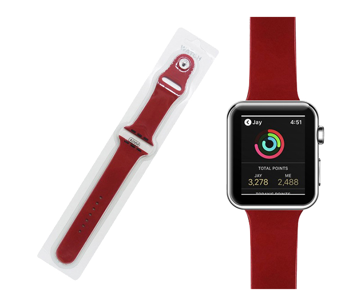 Zoom ZRSP-1015 42mm Sport Wrist Replacement Strap Bands for Apple Watch - Maroon - Zoom Image