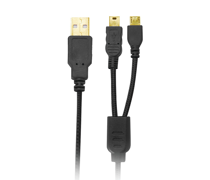 I Sound 6311 2-in-1 Micro & Mini USB Cable - Black - Zoom Image