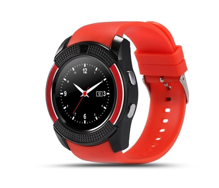 Bingo V8 Bluetooth Smart Watch With Sim And Camera - Red - Zoom Image 2