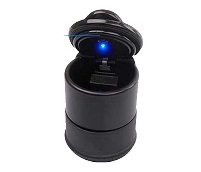 Car Cigarette Ashtray With LED Light - Black - Zoom Image 3