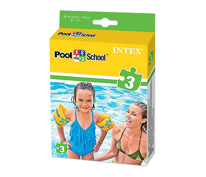 Intex ZX-56643 12.7 x 2.9 x 16.5CM Inflatable Deluxe School Swimming Pool Arm Band - Zoom Image 1