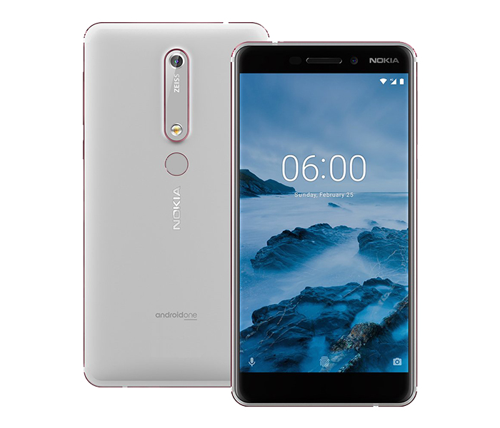 Nokia 6.1 3GB RAM 32GB Storage Smartphone - White - Zoom Image 1