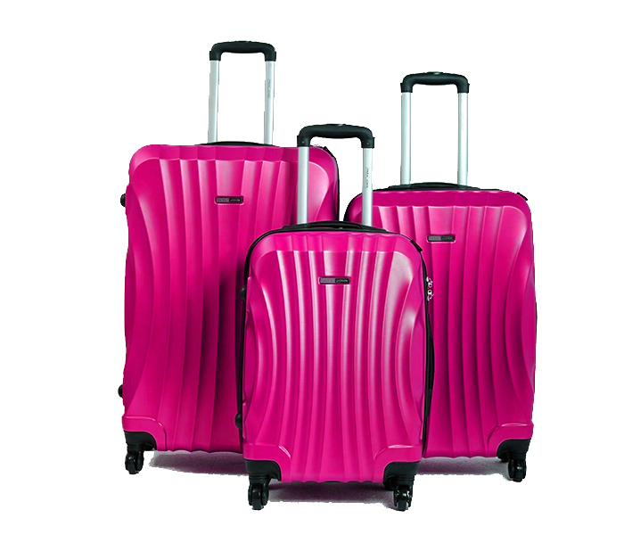 Para John PJTR3057GO ABS Trolley Bag Set of 3 Pieces - Pink - Zoom Image