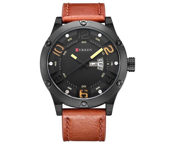 Curren 8251 Quartz Watch For Men Brown And Black - Zoom Image