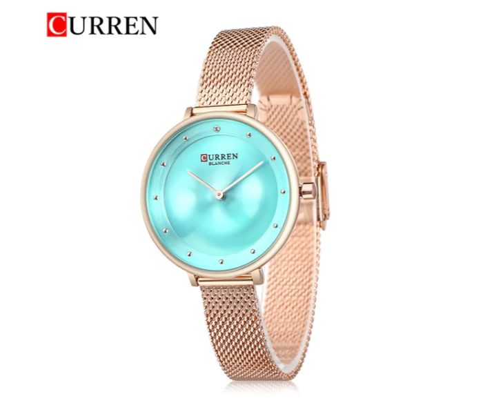 Curren 9029 Stainless Steel Analog Quartz Watch For Women Rose Gold - Zoom Image