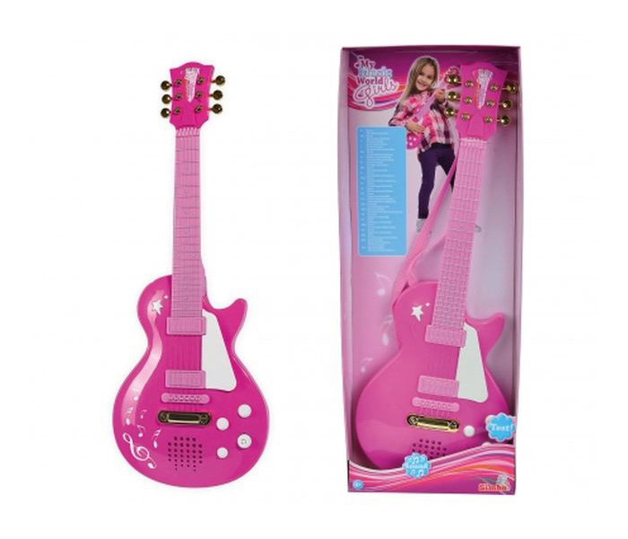 Simba 6830693 56CM My Music World Girls Rock Guitar, Pink - Zoom Image 1