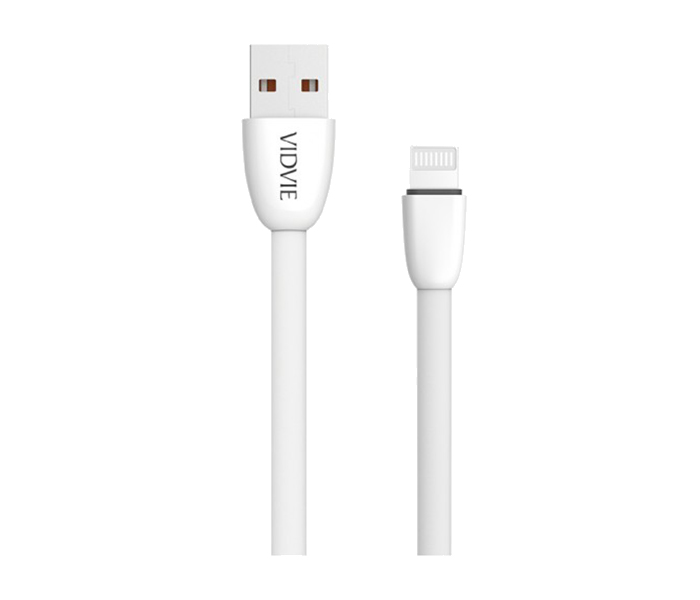 Vidvie CB-411 Data Cable for Apple iPhone - 1 Meter, White - Zoom Image