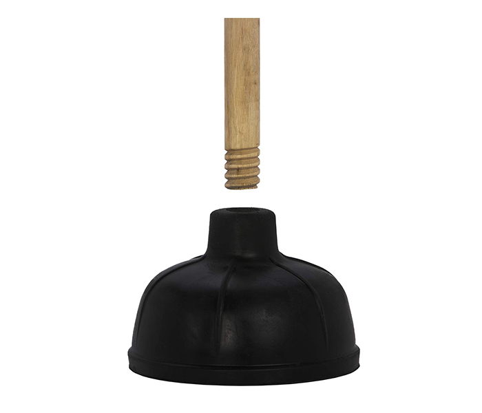 Royalford RFU9092 Toilet Air Plunger with Wooden Handle - Black & Beige - Zoom Image 3