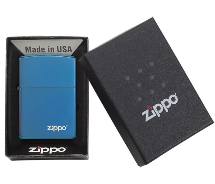 Zippo 20446ZL 20446 Classic Plain Lighter Blue - Zoom Image 4