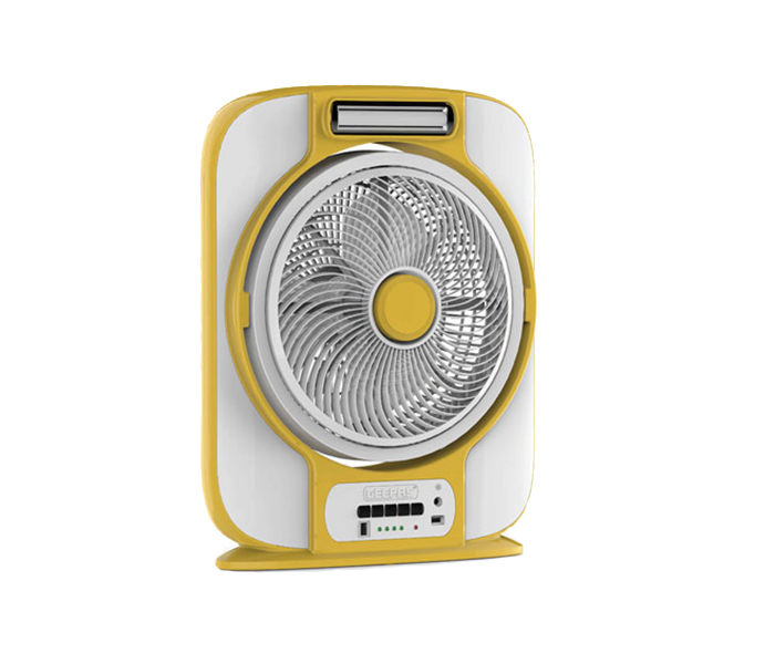 Geepas GF989R1 12-inch 40 Watts Rechargeable Fan with LED Light - Yellow - Zoom Image