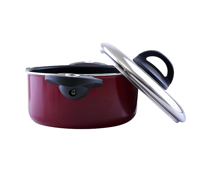 Royalford RF1249C18 18Cm Elegant Casserole with Lid - Red - Zoom Image 1