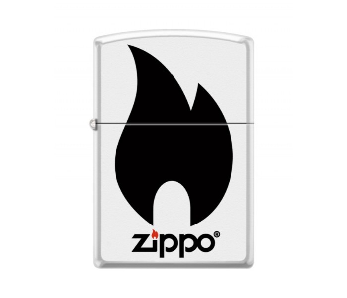 Zippo 214-CI405014 Large Flame Lighter Blue and White - Zoom Image