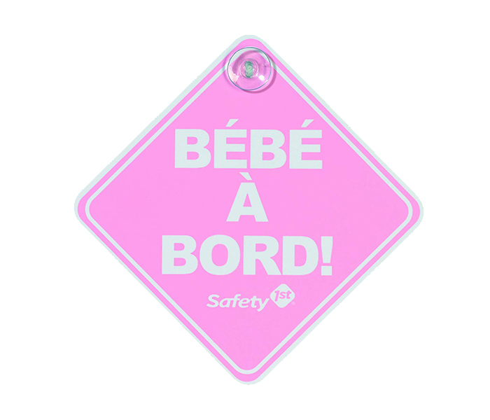 Safety 1st 33110045 Baby On Board Sign for Car - French, Pink - Zoom Image