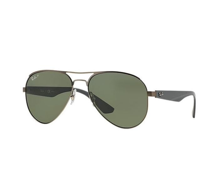 Ray-Ban RB3523/029/9A/59 Aviator Matte Gunmetal Frame & Green Colour Mirrored Sunglasses for Women - Zoom Image 2