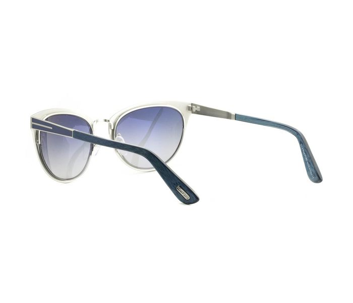 Tomford Nina TF373 86Z Cat Eye Blue & Silver Frame and Blue Gradient Mirrored Sunglasses for Women - Zoom Image 3