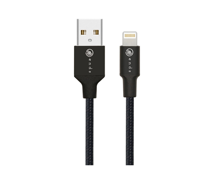 iends IE-CA2494 Lightning Braided Cable for Apple Smartphones and Tablets - Black - Zoom Image 4