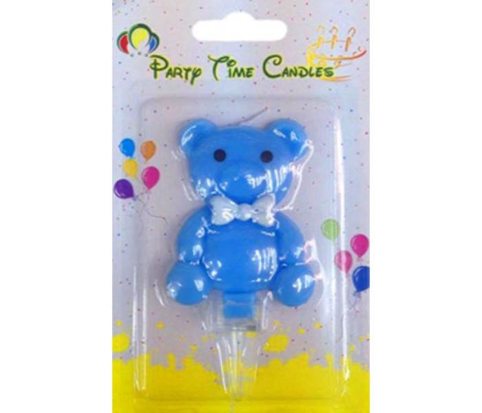 Party Time G550-A Bear Birthday Candle Blue - Zoom Image