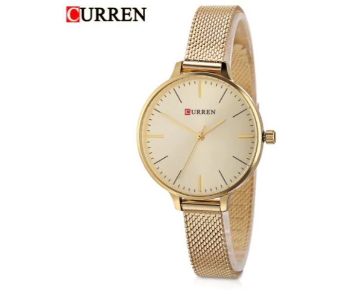 Curren 9022 Stainless Steel Analog Quartz Watch For Women Gold - Zoom Image 2