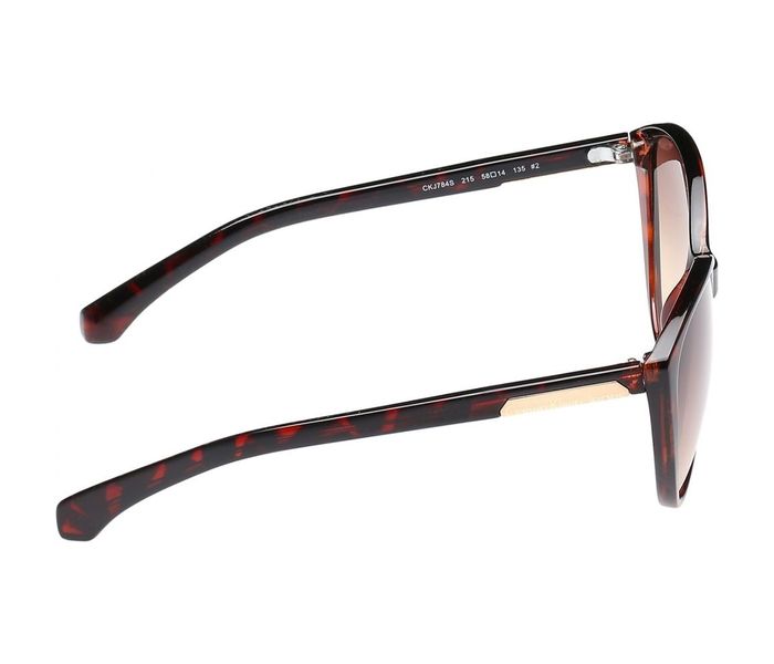 Calvin Klein CKJ784S 215 Cateye Brown Frame & Brown Mirrored Sunglasses for Women - Zoom Image 2