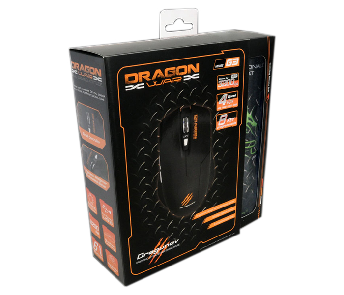 Dragon War ELE-G3 Dragunov 3200 DPI Gaming Mouse with Mouse Pad - Zoom Image 6