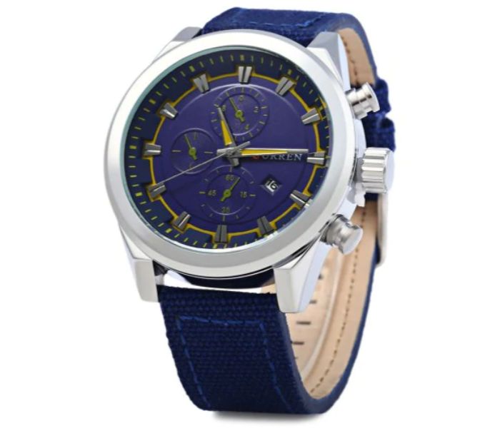 Curren 8196 Quartz Watch With Date Function For Men Blue - Zoom Image