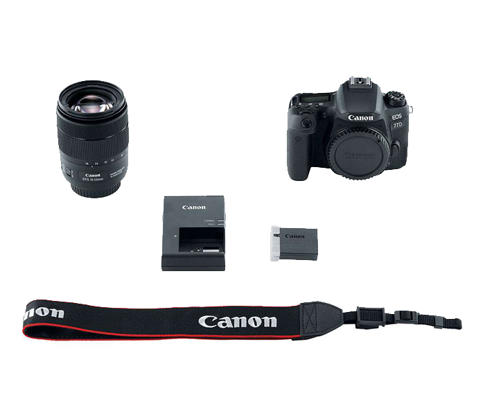 Canon EOS 77D EF-S 24.2 MP DSLR Camera with 18-135mm USM Lens - Black - Zoom Image 6