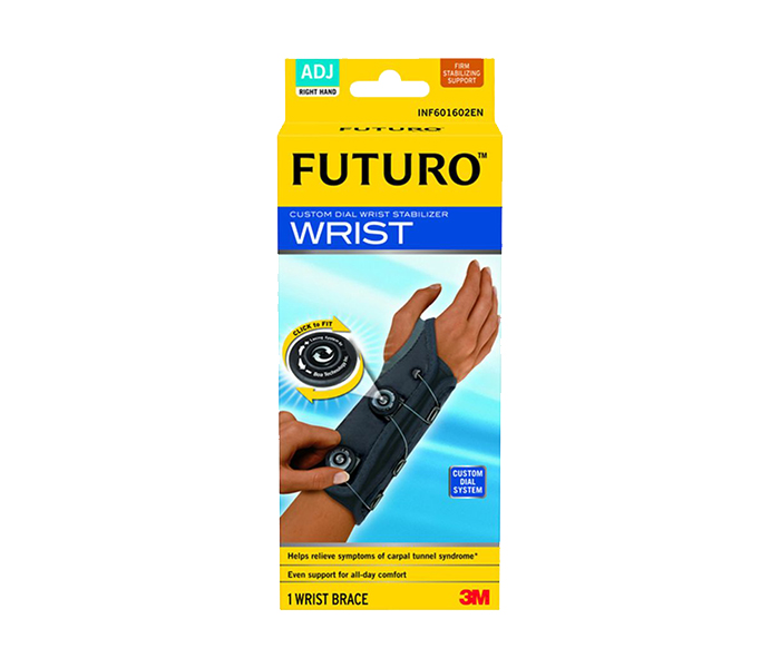 Futuro N11647818A Custom Dial Wrist Stabilizer For Right Hand - Black - Zoom Image