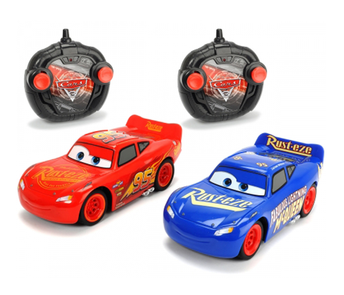 Dickie 203087008 RC Cars 3 Fabulous Lightning McQueen Twin Pack - Red & Blue - Zoom Image 1