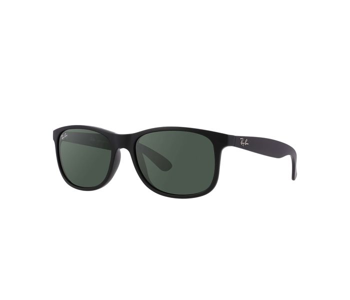 Ray-Ban RB420260697155 Square Black Frame & Green Classic Mirrored Sunglasses for Men - Zoom Image