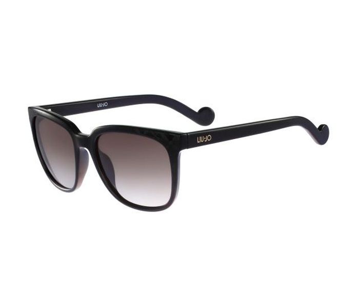 Liu Jo LJ637S 001 Oval Black Frame & Grey Black Mirrored Sunglasses for Women - Zoom Image