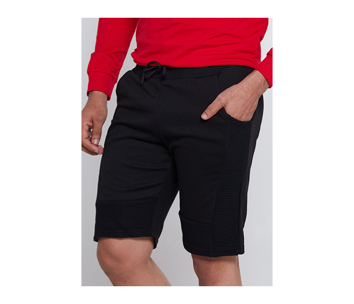 Lynk LY10021 Sports Style Solid Cottonshort For Men XL - Black - Zoom Image 4