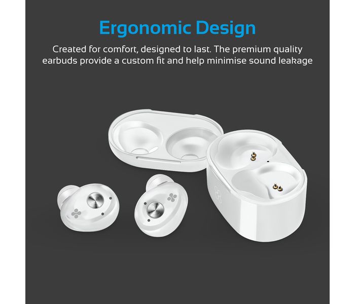 Promate Primebud Ultra-Mini True Wireless Stereo Earphones, White - Zoom Image 2