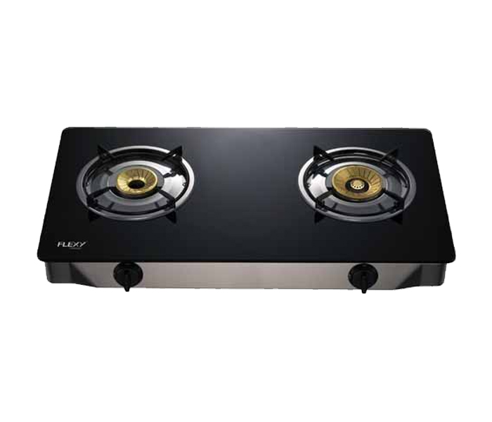 Flexy FS7200GZ Two Gas Burner Auto Ignition Gas Stove - Black - Zoom Image