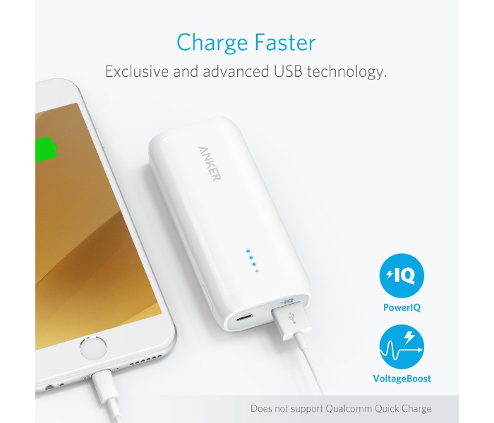 Anker A1211 Powercore 5200 mAh Power Bank White - Zoom Image 3