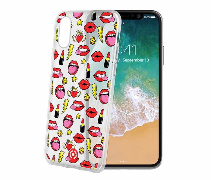 Celly 07 Teen Lips Mobile Cover for Apple iPhone X - Zoom Image