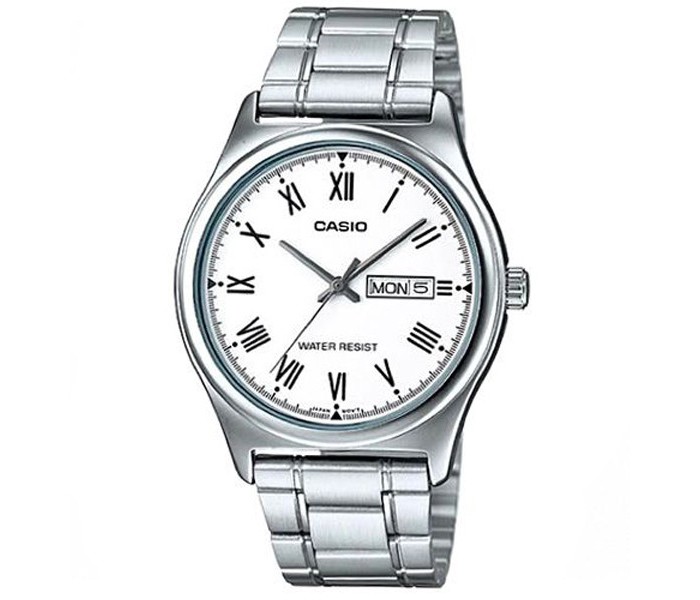 Casio LTP-V006D-7EDF Womens Analog Watch Silver and White - Zoom Image