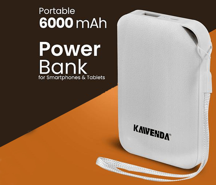 Kaivenda M15 Small Portable 6000 mAh Power Bank For Smartphones & Tablets - Zoom Image 2