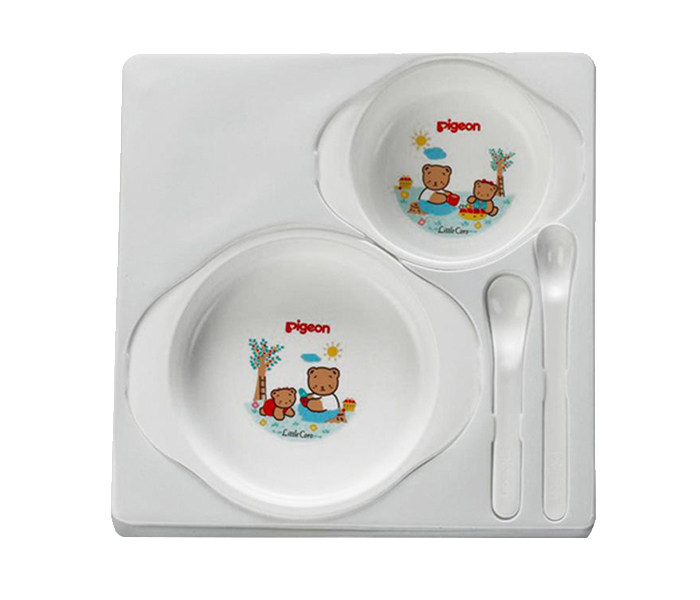 Pigeon N11583515A 4 Pieces Feeding Set - White - Zoom Image