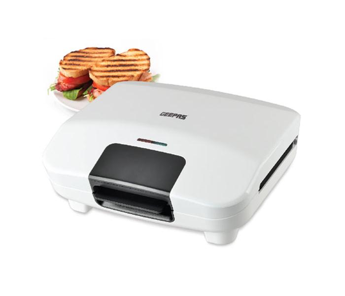 Geepas GSM6004 750 watt Sandwich Maker with Non Stick Coating - White - Zoom Image 1