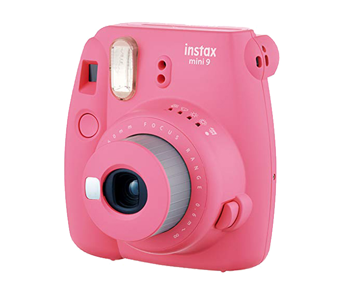 Fujifilm Instax Mini 9 Instant Camera with Leather Bag & 20x Film Sheet - Flamingo Pink - Zoom Image 2