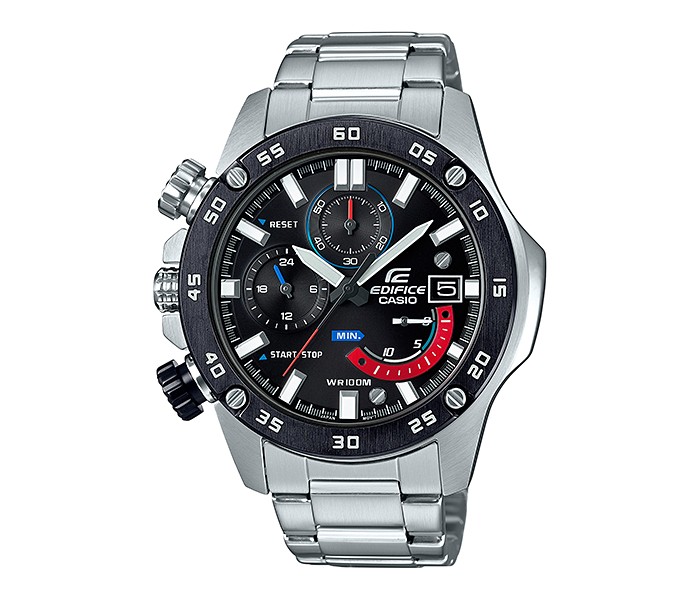 Casio Edifice EFR-558DB-1AVDF Mens Analog Watch Silver and Black - Zoom Image