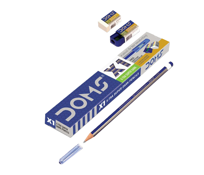 DOMS DM-7150 X1 Xtra Super Dark 2B Pencil - 12 Pieces - Zoom Image 2