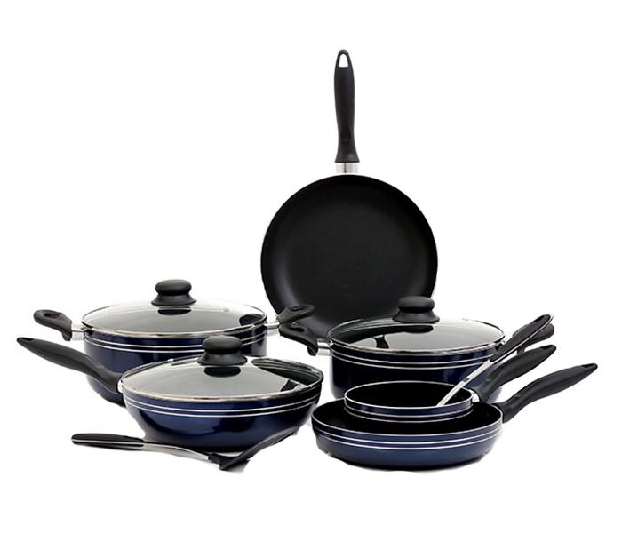 Royalford RF7444 Ceramic Cookware Set - Blue, 10 Pieces - Zoom Image