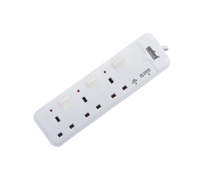 Sanford SF10117ES 3W BS 3 Way Extension Socket with 2.1A USB - Zoom Image